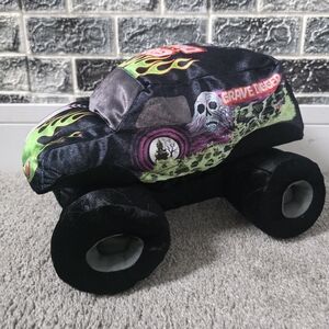Monster Truck Plush Toy - Black and Green